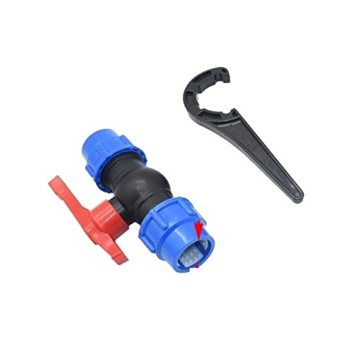Withstand high Pressure and Temperature Extremes 32/40/50mm Water Pipe Plastic Ball Valve 1" 1.2" 1.5" 3-Way Quick Connector T-Type PVC PE Fast Connection 1pcs(32 X B) von DBTGCFPW