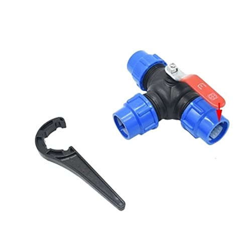 Withstand high Pressure and Temperature Extremes 32/40/50mm Water Pipe Plastic Ball Valve 1" 1.2" 1.5" 3-Way Quick Connector T-Type PVC PE Fast Connection 1pcs(32 X D) von DBTGCFPW