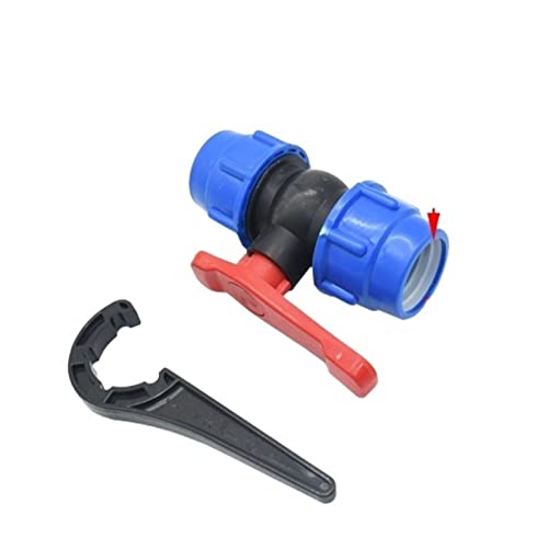 Withstand high Pressure and Temperature Extremes 32/40/50mm Water Pipe Plastic Ball Valve 1" 1.2" 1.5" 3-Way Quick Connector T-Type PVC PE Fast Connection 1pcs(40 X B) von DBTGCFPW