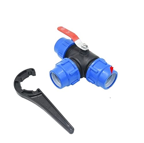 Withstand high Pressure and Temperature Extremes 32/40/50mm Water Pipe Plastic Ball Valve 1" 1.2" 1.5" 3-Way Quick Connector T-Type PVC PE Fast Connection 1pcs(40 X D) von DBTGCFPW