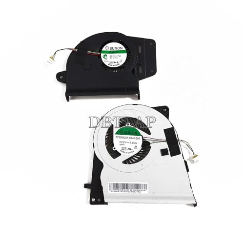 DBTLAP CPU + GPU Kühlung Kompatible für Asus UX303 UX303L UX303LN UX303LA UX303LB UX303UA UX303UB EF50050S1-C440-S9A EF50050S1-C140-SA9 DC28000EZSS DC28000F0SS 5V Laptop Lüfter von DBTLAP