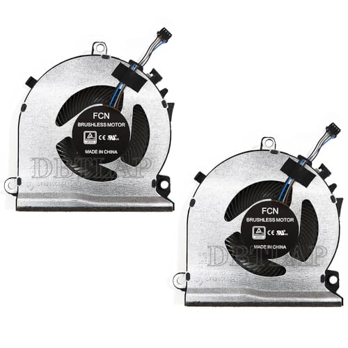 DBTLAP CPU + GPU Kühlung Lüfter Kompatible für HP Pavilion Gaming 15-EC L77560-001 15-ec0001ne 15-ec0045AX 15-ec0002ng 15-ec0013dx 15-ec0751ms 15-ec0075ax 15-ec0001ne TPN-Q241 TPN-Q229 Pair Lüfter von DBTLAP