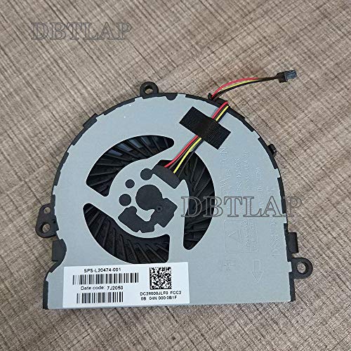 DBTLAP Lüfter Kompatibel für HP 15-DA0103ng 15-DA0053ws 15-DA0511sa 15-DA0733ns 15-DB1020ur 15-DB0599sa 15-DB0086nf Lüfter von DBTLAP