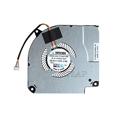 DBTLAP Lüfter Kompatibel für Hasee Z7M-CT5NA Z7M-CN7NA Z7M-CT7NK T58-V EGC-77100V1-0AH 6-31-NH5E2-202 GPU Lüfter von DBTLAP