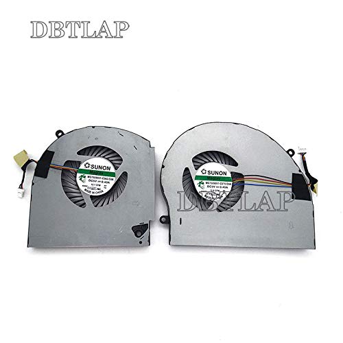 DBTLAP Lüfter für Dell für Alienware 17 R4 R5 ALW17C CPU + GPU Lüfter MG75090V1-C060-S9A MG75090V1-C070-S9A Kühlung Lüfter von DBTLAP