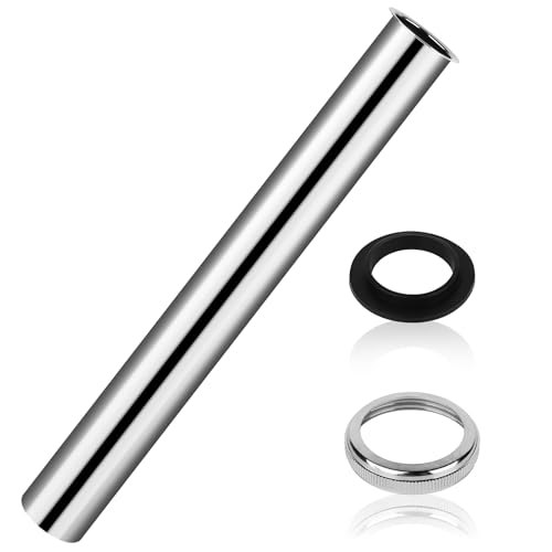 300mm Langer Tauchrohr Siphon - Verdickt Universal Tauchrohr, Design Tauchrohr, Extra Langes Rohr, Verlängerung Rohr Abfluss mit Mutter Dichtungsgummischeiben, Röhrensiphon Chrom für Haus Bad Küche 300mm Langer Tauchrohr Siphon - Verdickt Universal Tauchrohr, Design Tauchrohr, Extra Langes Rohr, Verlängerung Rohr Abfluss mit Mutter Dichtungsgummischeiben, Röhrensiphon Chrom für Haus Bad Küche von DBTW