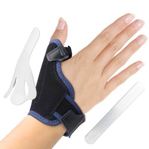 Sport Daumen Stützbandage, Trigger Daumenorthese, Daumenstütze, Verstellbare Daumenschiene mit 4,5 m Bandage, Daumen und Handgelenk Stabilisator für Arthritis Sehnenentzündung Karpaltunnelsyndrom von DBTW