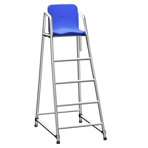 DBYRPF 120/150/180 cm hoch Edelstahl Lifeguard StuhlBelastbarkeit 300 kg, Schwimmbad-Rettungsstuhlfür Terrasse Pool Bar Strand mit Sonnenschirmhalter (180 cm) von DBYRPF
