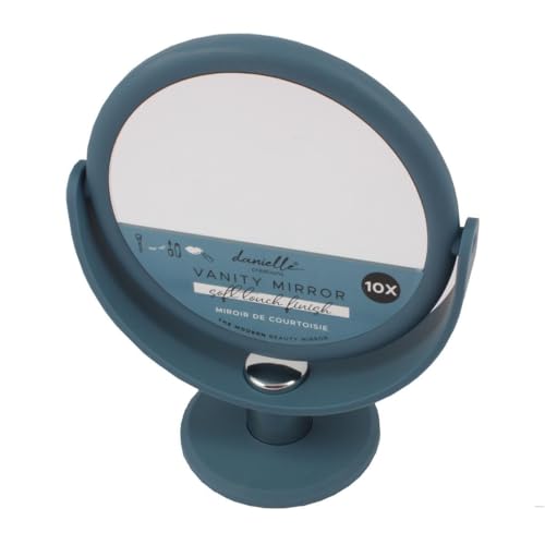 Danielle Creations 10 x Soft Touch runder Kosmetikspiegel, blauer Stein, DC1068JBL Danielle Creations 10 x Soft Touch runder Kosmetikspiegel, blauer Stein, DC1068JBL von DC DANIELLE