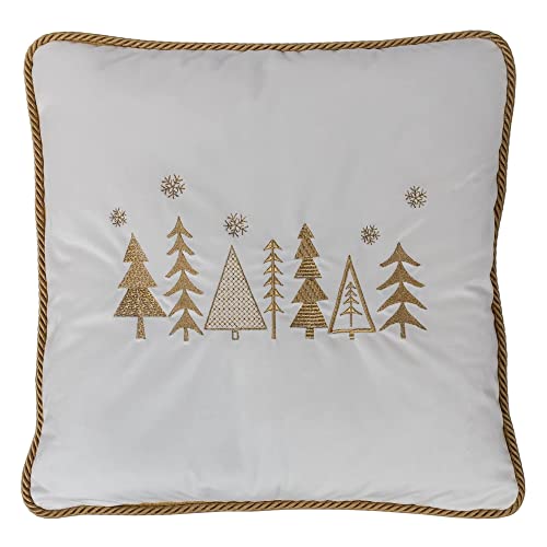 DECORATORE Bestickte dekorative Kissenbezüge Weihnachtsbäume Samt Premium - Weihnachtsdekorationen - Dekorative Kissenbezüge aus Samt - Raumdekoration - Möglichkeit der Personalisierung - 45x45cm von DC DECORATORE HOME & STYLE