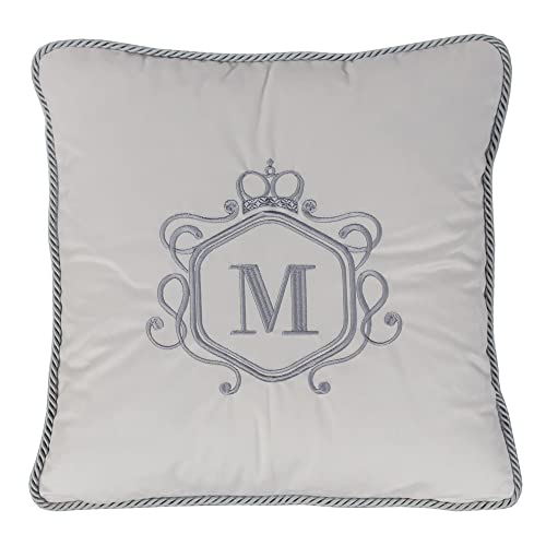 DECORATORE Bestickter dekorativer Kissenbezug Monogram IV Velvet Premium - Dekorative Kissen, Einsätze & Bezüge - Wurfkissen für Couch - Bettkissen - Möglichkeit der Personalisierung - 45x45cm von DC DECORATORE HOME & STYLE