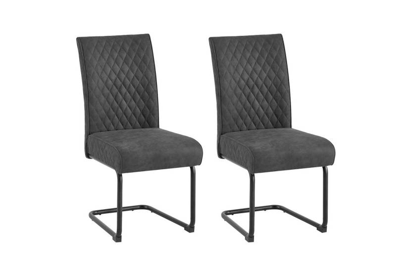 DC Living Esszimmerstuhl in Anthrazit aus Vintage 45 x 95 x 60 cm (BxHxT) (B 45, H 95, T 60 vcm) von DC Living