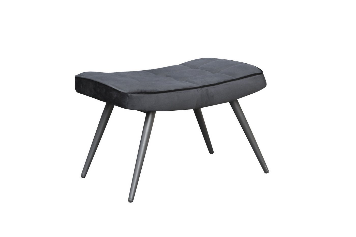 DC Living Hocker aus Samt in schwarz (BxHxT: 60x39x41 cm) von DC Living