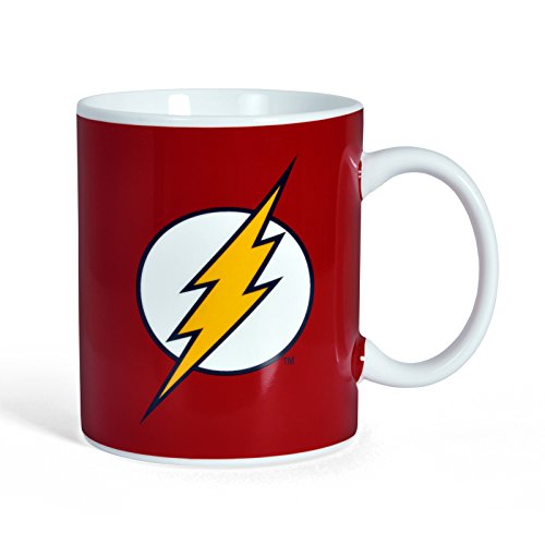 original DC Comics Justice League THE FLASH LOGO Tasse Kaffeebecher Keramiktasse rot von DC Universe