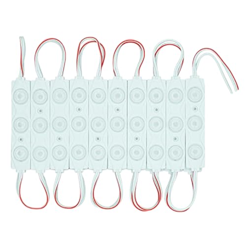 DC 12 V Kaltweiß-Injektions LED Modul 50er-Set wasserdicht dekorative Hintergrundbeleuchtung für Werbeschilder mit selbstklebender Rückseite (50er-Pack) von DC VOLTAGE