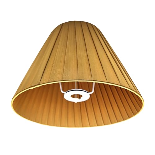 Moderner Lampenschirm aus Stoff, geeignet für alle Arten von Pendelleuchten im Schlafzimmer, Büro, Schlafsaal (gelbes Messing) von DC VOLTAGE