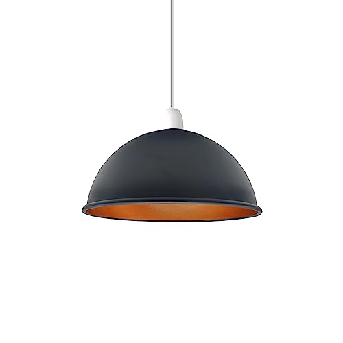 Retro Metall Lampenschirme Vintage Stil Decke Insel Lampe Pendelschirm Nicht Elektrisch 21 cm Einfach Fit Gebogen Küche Lampenschirm Büro Wohnzimmer Licht Schatten mit Reduzierring von DC VOLTAGE