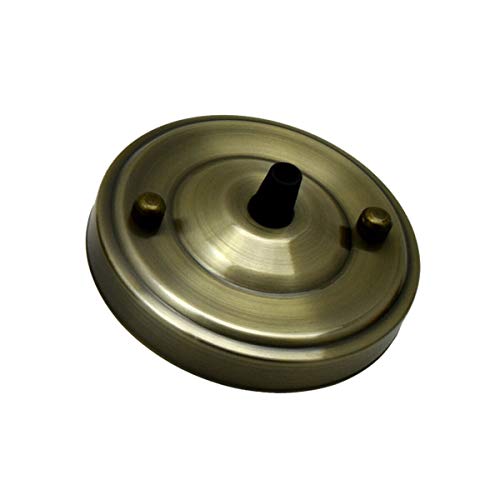DC VOLTAGE Vintage Retro Grün Messing Deckenleuchte Rose Platte Leuchte Fassung für Hängeleuchte, Leuchte Fitting Kronleuchter von DC VOLTAGE