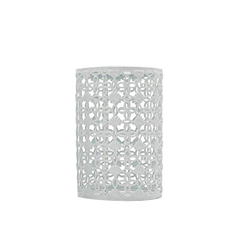 Easy Fit Drahtkäfig Rahmen Offener Stil Pendelleuchte Lampenschirm Metall Käfig Trommel Lampenschirm Decke Pendelleuchte mit Kostenloser Reduzierplatte (Weißes Muster 1) von DC VOLTAGE