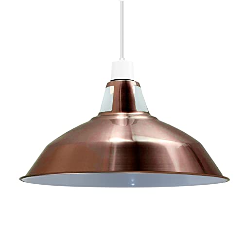 Moderne Retro-Lampenschirme aus Metall, einfache Montage-Lampenschirme, für industrielle Hängeleuchten, Schlafzimmer, Küche, Badezimmer, antiker Lampenschirm (Copper) von DC Voltage