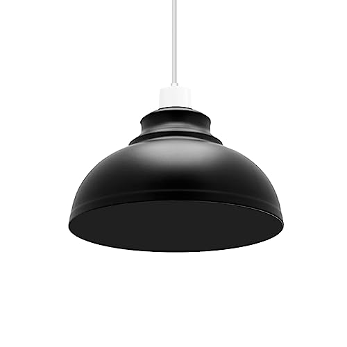 Moderner Vintage-Black lampenschirme für Pendelleuchte, industrielle rattan Hänge Lamp Shade stehlampe-Deckenleuchte, ideal für Esszimmer, Bar, Clubs und Restaurants 29cm (Schwarz) von DC Voltage