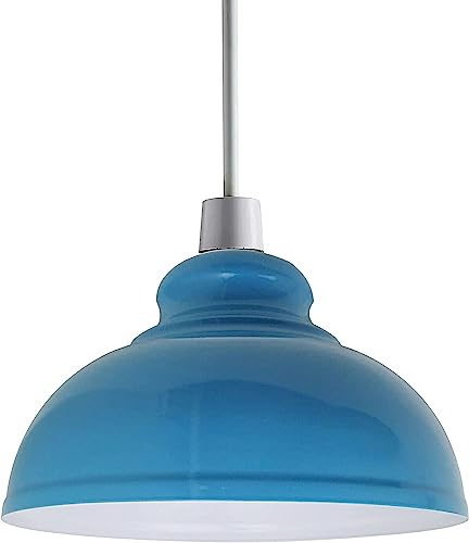 Moderner Vintage-Blue lampenschirme für Pendelleuchte, industrielle rattan Hänge Lamp Shade stehlampe-Deckenleuchte, ideal für Esszimmer, Bar, Clubs und Restaurants 29cm (blau) von DC Voltage