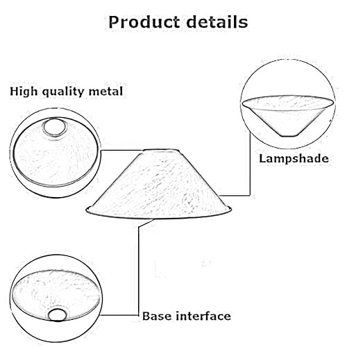 Retro-Vintage-Lampenschirm, Metallkegel-Lampenschirm, einfache Installation, industrieller Lampenschirm, 4 cm, E27-Aufhängeloch, für Küche, Wohnzimmer, Bar, Flur (French Gold) von DC Voltage
