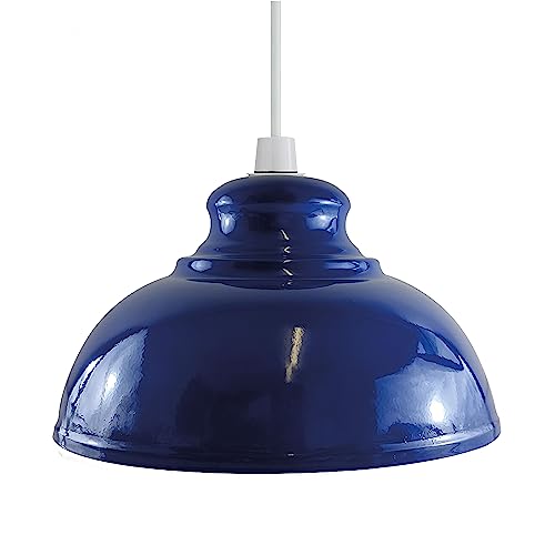 Vintage-Lampenschirm für Pendelleuchte, industrielle Hängeleuchte, ideal für Esszimmer, Bar, Clubs, Restaurants (Marineblau) von DC Voltage