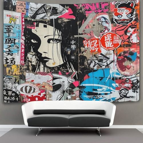 DCABEIOOE 3D Druck Japanese Graffiti Wandteppiche Poster Ornament Wandbehang Wandteppich Wanddeko Wandbehang Für Schlafzimmer Wohnzimmer Wohnheim Tapisserie 180cmx230cm DCABEIOOE 3D Druck Japanese Graffiti Wandteppiche Poster Ornament Wandbehang Wandteppich Wanddeko Wandbehang Für Schlafzimmer Wohnzimmer Wohnheim Tapisserie 180cmx230cm von DCABEIOOE
