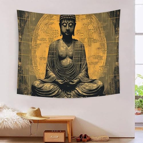 DCABEIOOE Buddha Statue Wandteppich Plakat Picknickplatte Wanddekor 70cmx100cm von DCABEIOOE
