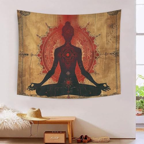 DCABEIOOE Meditation Wandbehang Stranddecke Picknickplatte Wanddekor 180cmx230cm von DCABEIOOE