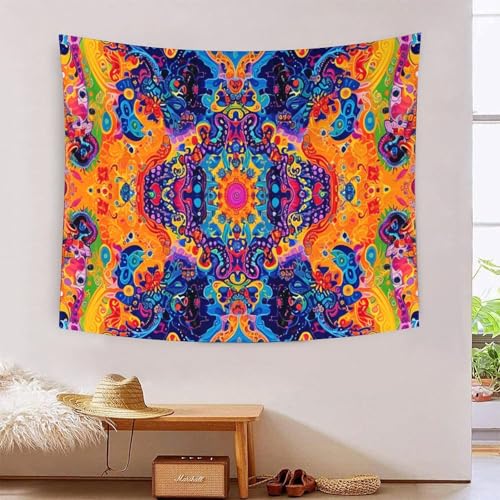 DCABEIOOE Psychedelic Wandteppich Plakat Wandkunst Für Schlafzimmer Wohnzimmer Dorm Decor Wandteppich 100cmx150cm von DCABEIOOE