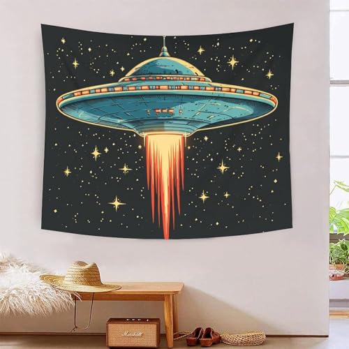 DCABEIOOE UFO Wandteppiche Stranddecke Picknickplatte Wanddekor 100cmx150cm von DCABEIOOE