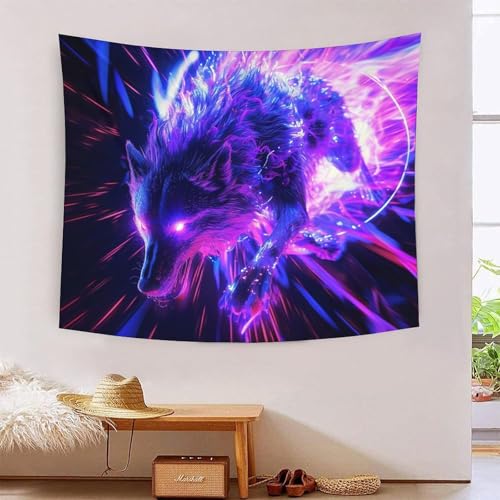 DCABEIOOE Wolf Wandteppich Plakat Tapisserie Wandtuch 180cmx230cm DCABEIOOE Wolf Wandteppich Plakat Tapisserie Wandtuch 180cmx230cm von DCABEIOOE