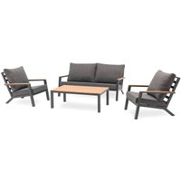 Kommos - 5-Sitzer-Gartenmöbel mit Holzoptik-Verbundplatte Dcb Garden von DCB GARDEN