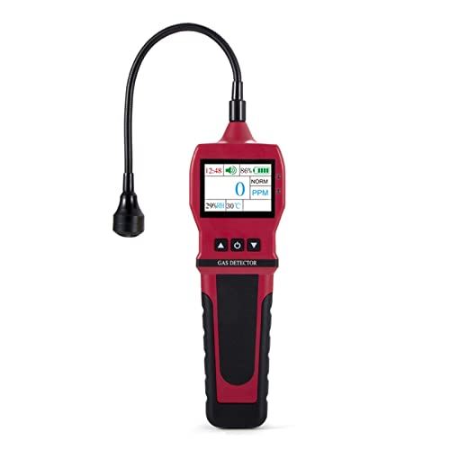 0-10000 PPM professioneller Gaslecksucher/Schwanenhals CH4 Naturkohle brennbares brennbares Gas Schnellanalysator Sensor 4 Alarm(Colorful Display) von DCDCD