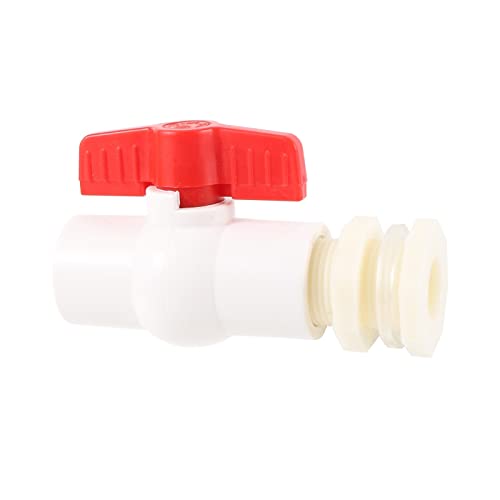 1/2 "3/4" Abs Plastikwassertankanschluss mit PVC Kugelventilfischtank Aquariumauslass Eimer Anschlussanschluss Abflussrohranschluss(1/2") von DCDCD