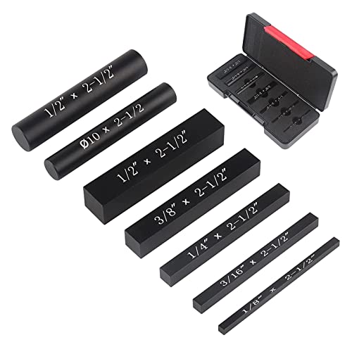 15 STÜCKE 7 STÜCKE Setup Blocks Höhenmessgerät Set Präzise Aluminium Messblock Holzbearbeitung Setup Bars for Router Tischkreissäge Messwerkzeug Messwerkzeuge(Black 7PCS) von DCDCD