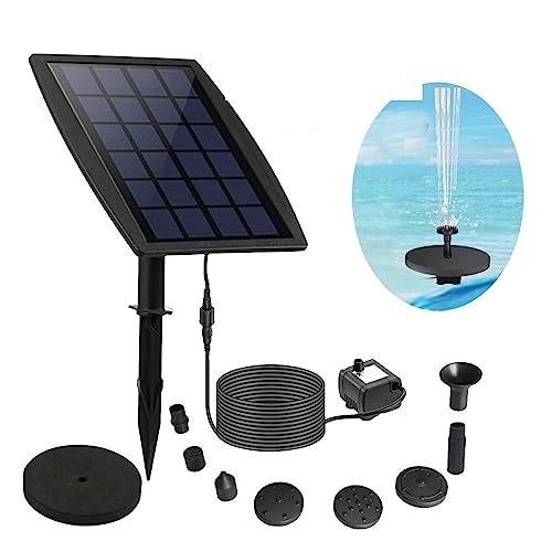 2,5 W/5 W Solar Brunnen Pumpe Mini Solar Powered Brunnen Schwimmenden Wasser Outdoor Vogel Bad for Vogel Bad teich Garten Dekoration(2.5W split fountain) von DCDCD