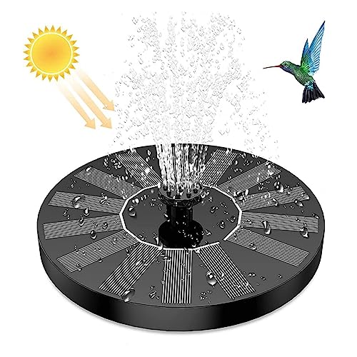 2,5-W-Solarbrunnenpumpe mit 6 Düsen und 4-Fuß-Wasserleitung, solarbetriebene Pumpe for Vogelbad, Teich, Garten und andere Orte(B-1.5W) von DCDCD