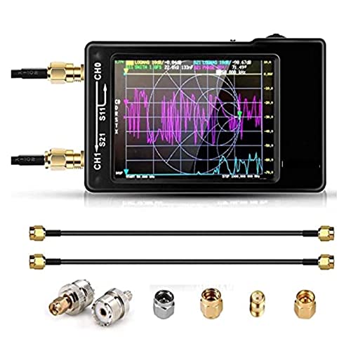 2,8-Zoll-VNA-H-Vektor-Netzwerkantennenanalysator 10 kHz-1,5 GHz MF HF VHF UHF mit SD-Kartensteckplatz V3.6-Version Spektrumanalysator(With SMA Adapter) von DCDCD