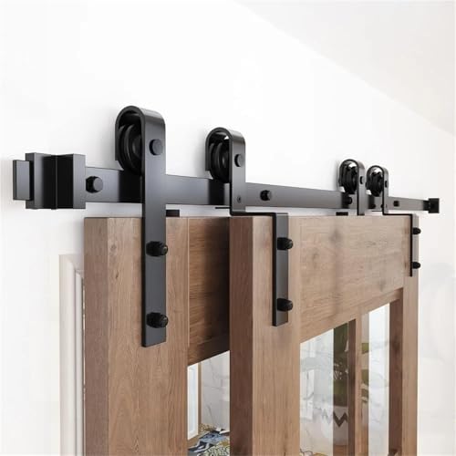 5 FT Scheunentor Hardware Kit Einzelschiene Doppel Holztüren Verwenden Flache Schienenrolle Niedrige Decke 5 FT Scheunentor Hardware Kit Einzelschiene Doppel Holztüren Verwenden Flache Schienenrolle Niedrige Decke von DCDCD