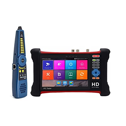 7-Zoll-IP-Kamera-Tester-Sicherheits-CCTV-Tester-Monitor mit SDI/TVI/AHD/CVI, eingebautem WLAN mit HDMI-In&Out-RJ45-Kabel-TDR-Test(X7-ADHS) von DCDCD