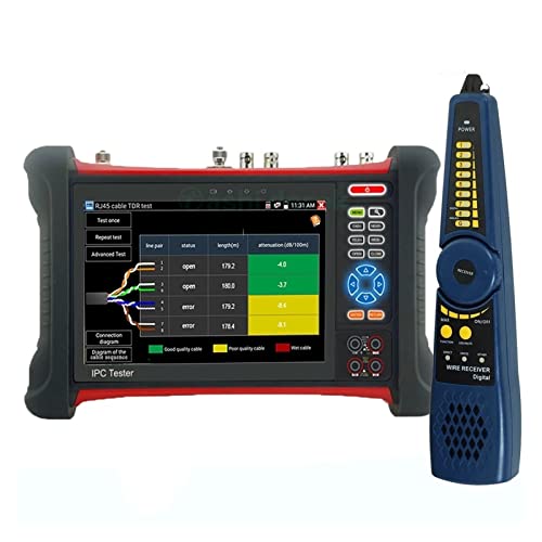 7-Zoll-IP-Kamera-Tester-Sicherheits-CCTV-Tester-Monitor mit SDI/TVI/AHD/CVI, eingebautem WLAN mit HDMI-In&Out-RJ45-Kabel-TDR-Test(X7-MOVTADHS) von DCDCD