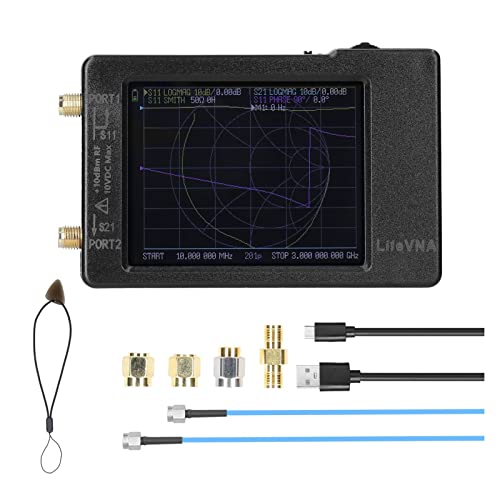 Antennenanalysator 50 kHz-6,3 GHz beleuchtet evna64 Vektor -Netzwerkanalysator HF VHF UHF Antenne mit 2,8 Zoll /3,95 Zoll -Anzeigebildschirm(2.8 inches) von DCDCD