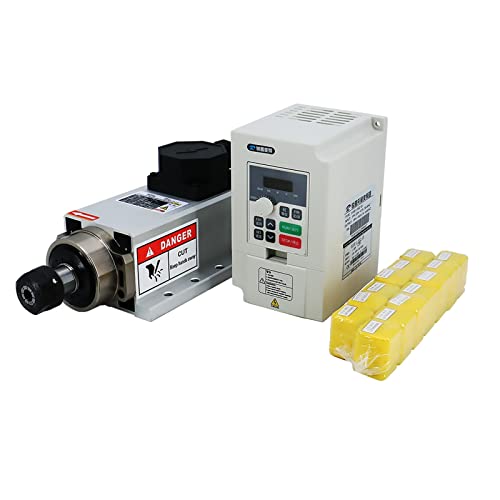 CNC-Werkzeugmaschinenspindel 2200 W 2,2 kW 24000 U/min ER20 Luftkühlung Spindelmotor RP Weiß VFD 13 Stück ER20 Spannzangen (1-13 mm)(Option 2,220) von DCDCD
