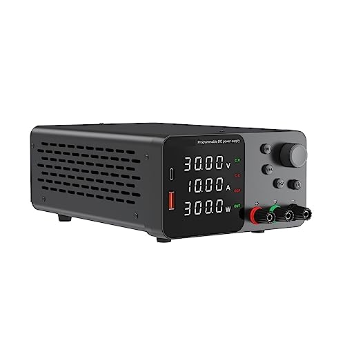 DC-Labornetzteil, 30 V 10 A Encoder-Einstellspannungsregler, Tischschaltnetzteil einstellbar(605 Black) von DCDCD