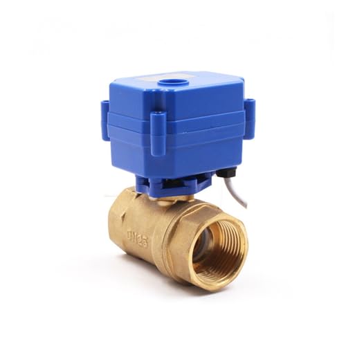 DN15 DN20 DN25 Motorisierter Kugelhahn 2-Wege-Messing-Elektrokugelhahn 2-Draht-Elektroantrieb mit vollem Anschluss AC/DC/ADC 220 9-24 V(1/4",DC24V_CR04) von DCDCD