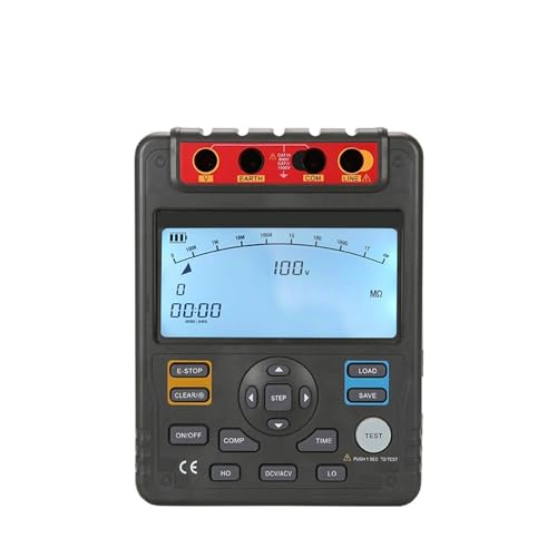 Isolationswiderstandstester, 1000 V, automatischer Bereich, digitales Megohmmeter, Datenspeicherung, Polarisationsindex, LCD-Hintergrundbeleuchtung von DCDCD