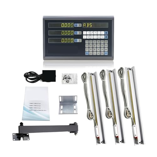 Komplette 3-Achsen-Kit/Einheit Set Digital-Anzeige mit 3 Stck 5U lineare Waagen Encoder Sensorabmessungen for Fräsen Drehmaschinen(3 axis dro set) von DCDCD